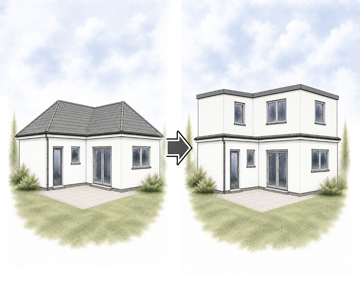 L-Shaped loft conversion Bristol before and after